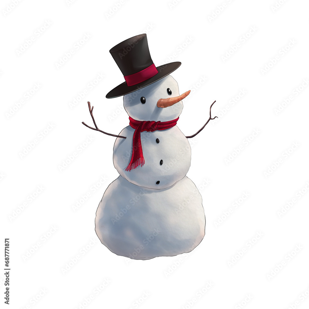 chrstmas icon with transparent background. snowman and chrstmas tree. PNG transparent