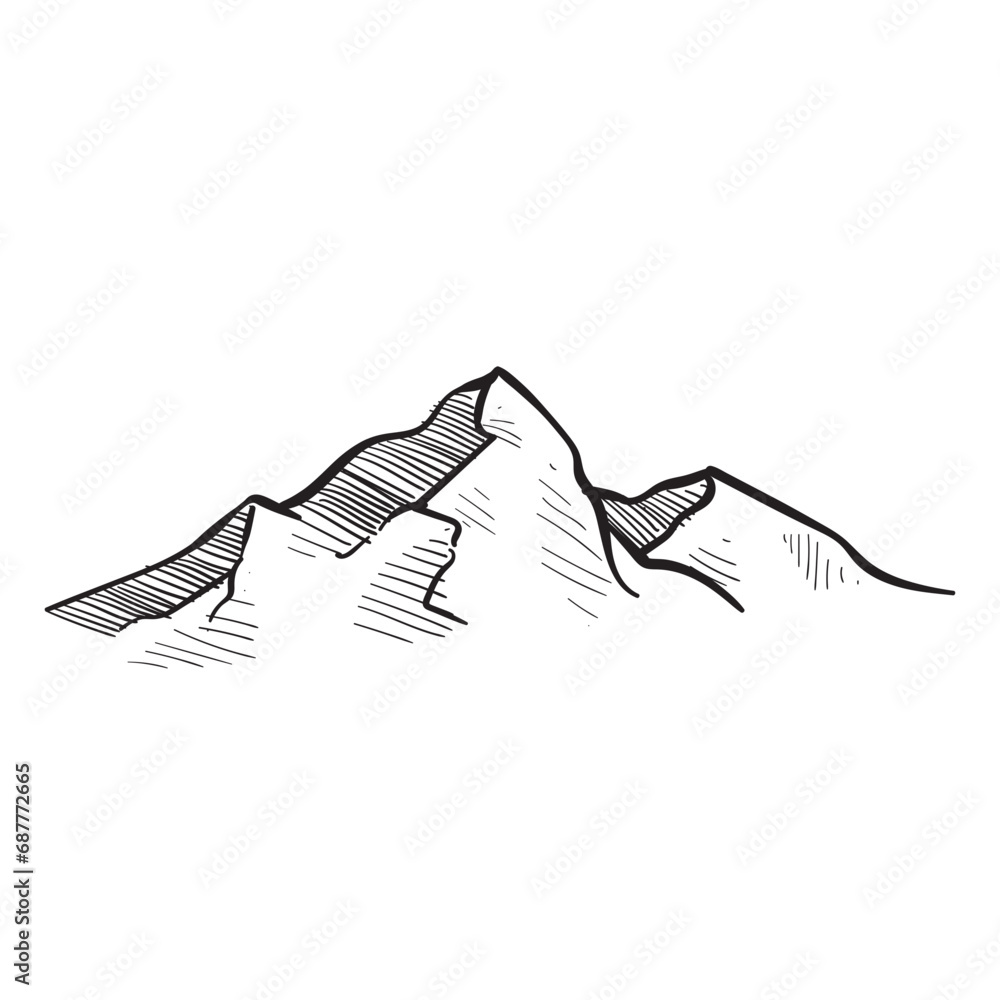 mountain handdrawn illustration