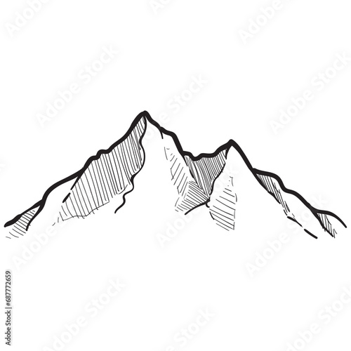 mountain handdrawn illustration