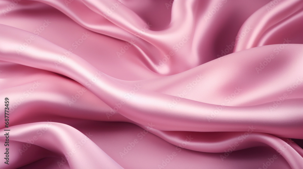 Pink silk texture. Soft waves. Pink silk texture. Soft waves.