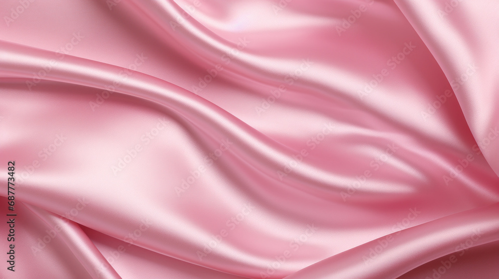 Obraz premium Pink silk texture. Soft waves.