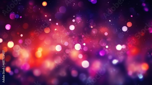 Abstract purple bokeh Christmas background © tashechka