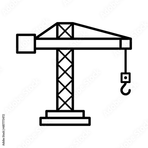tower crane vector logo template