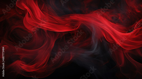 Red smoke on a black background