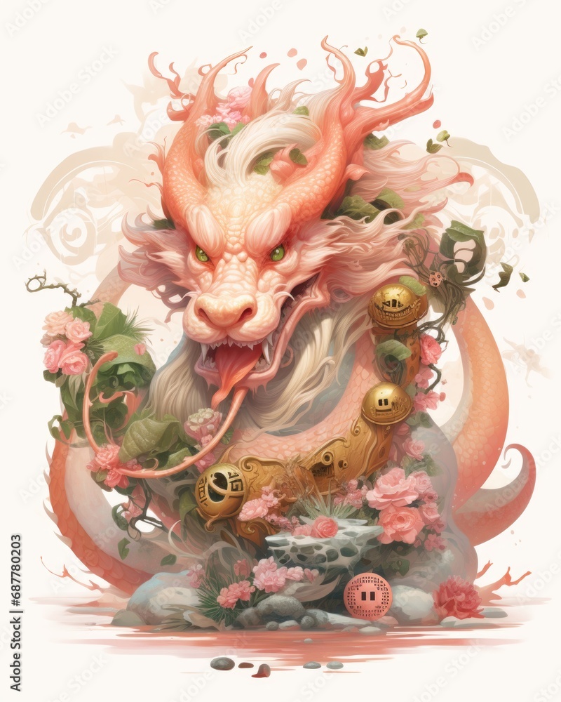 Chinese new year poster and banner with dragon Chinese new year poster and banner with dragon