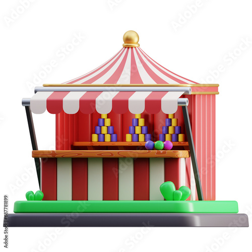 Carnival Games carnival 3D Illustration