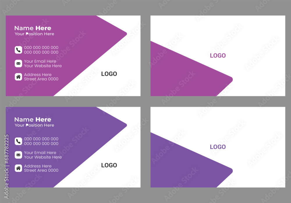 Business card design template.
