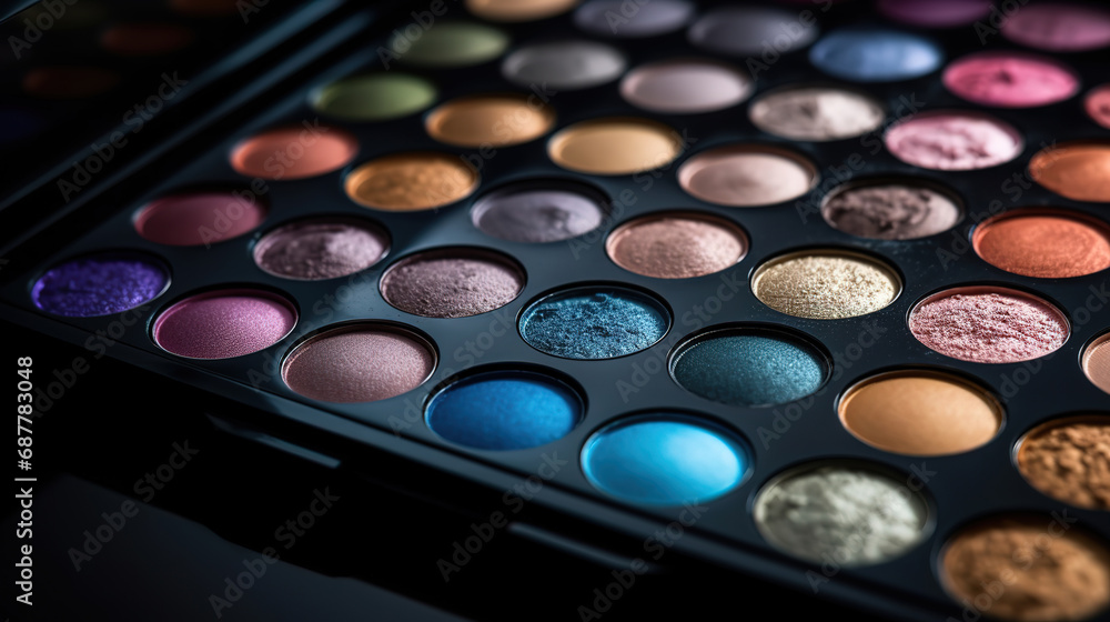 Still life of combination of makeup textures