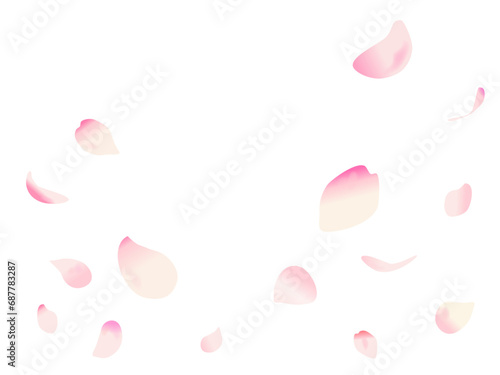 花びら舞い散る桜の背景