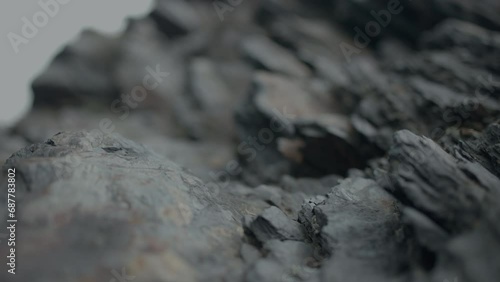 Macro textures of jagged rock formations