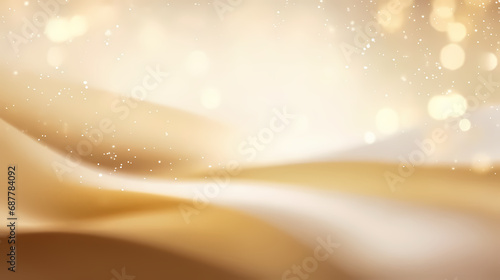 Luxury background with golden light effect decoration and bokeh elements.