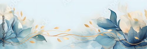 Abstract Azure background. VIP Invitation, wedding and celebration card. photo