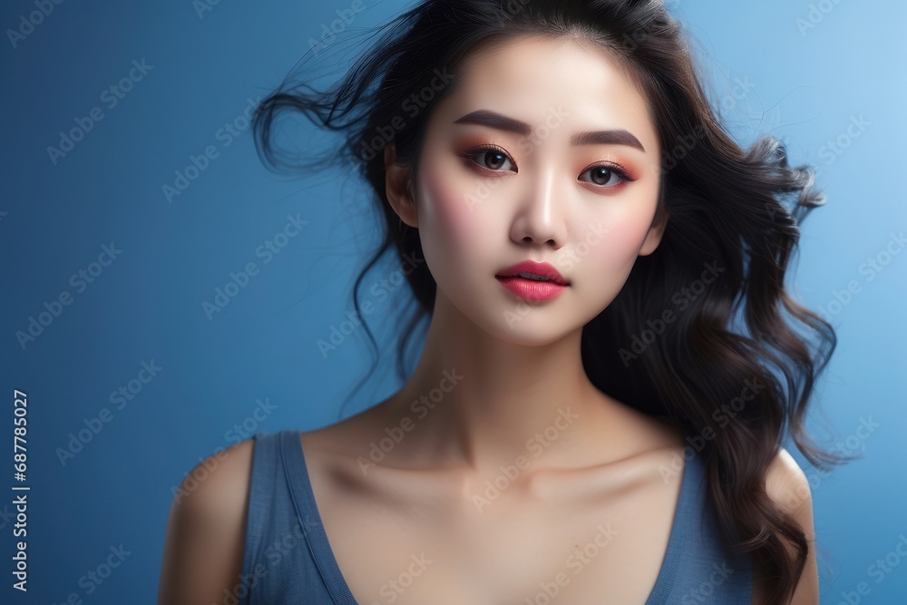Portrait of Asian teenager posing for photo in studio Portrait of Asian teenager posing for photo in studio