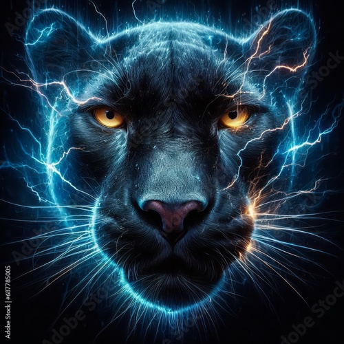 Powerful panther. Generative AI.
