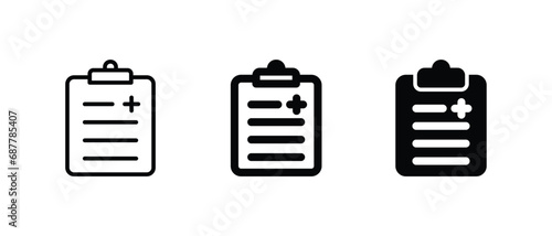 Medical report icon vector illustration for web, ui, and mobile apps