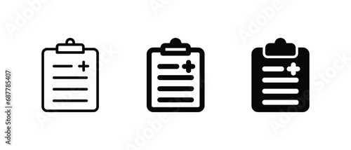 Medical report  icon vector illustration for web, ui, and mobile apps