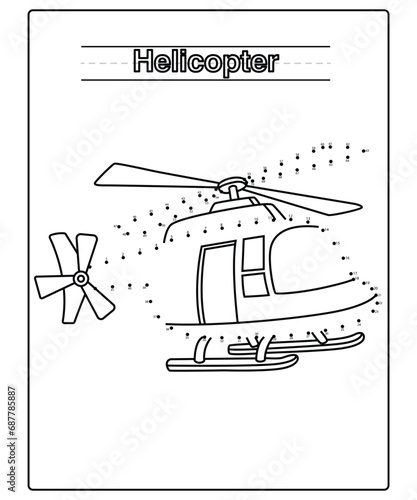 dot to dot coloring page fo kids