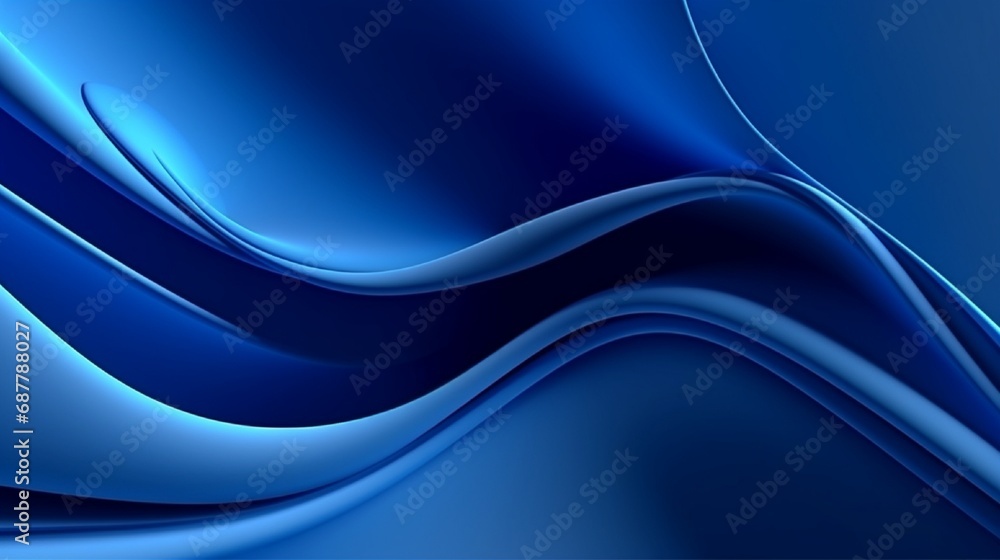 Naklejka premium luxury background 3d minimalist elegant bright blue color dominant latest modern abstract line design