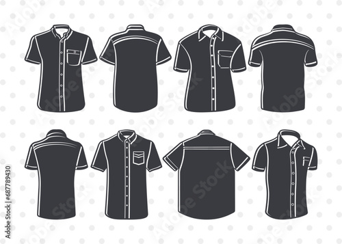 Short Sleeve Shirt SVG, Shirt Clipart, Plain Shirt Svg, Shirt Icon Svg, Man Dress Svg, Men Wear Svg, Men Clothe Svg, Shirt Bundle