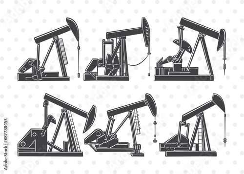 Pump Jack SVG, Pump Jack Clipart, Oil Pumpjack Svg, Oil Derrick Svg, Oil Pump Svg, Oil Rig Svg, Petroleum Pump Svg, Pump Jack Bundle