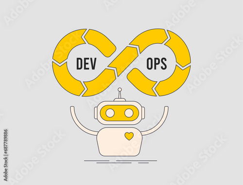 AI in DevOps. Ai and machine learning ML technologies to automate and optimize software development and communication. Modern software development and artificial intelligence management processes