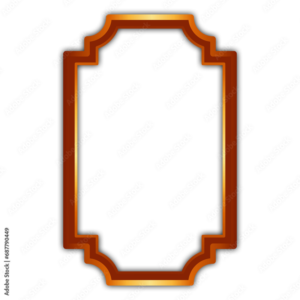 Simple gold frame, transparent gold frame Simple gold frame, transparent gold frame