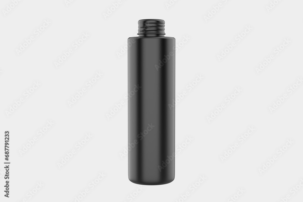 metallic bottle mockup isolated on white background. 3d illustration metallic bottle mockup isolated on white background. 3d illustration
