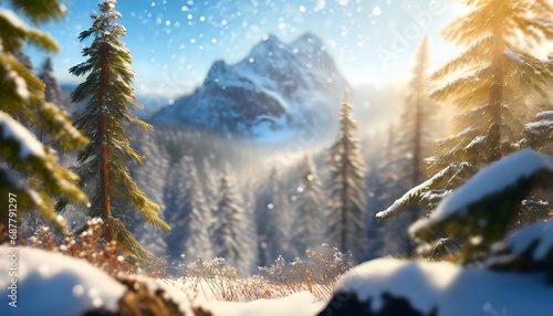 winter landscape with snow © speedkr1