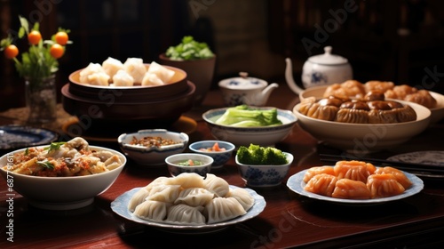Asian traditional festive new year food