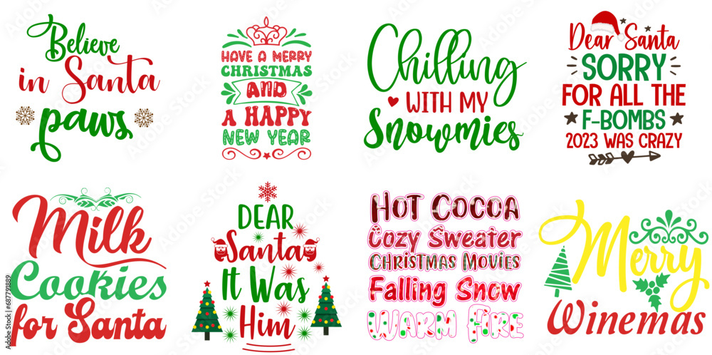 Christmas and New Year Trendy Retro Style Illustration Bundle Christmas Vector Illustration for Advertisement, Logo, Sticker Christmas and New Year Trendy Retro Style Illustration Bundle Christmas Vector Illustration for Advertisement, Logo, Sticker