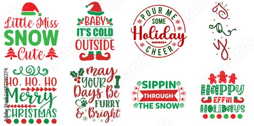 Merry Christmas and Happy New Year Invitation Collection Christmas Vector Illustration for Advertisement, Printable, Social Media Post