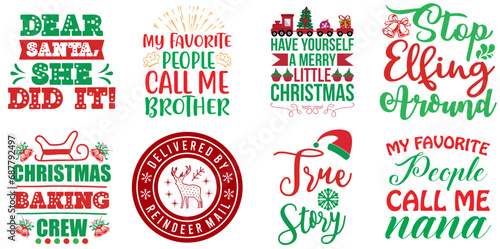 Happy Holiday and Winter Quotes Collection Christmas Vector Illustration for Social Media Post  Advertisement  Newsletter
