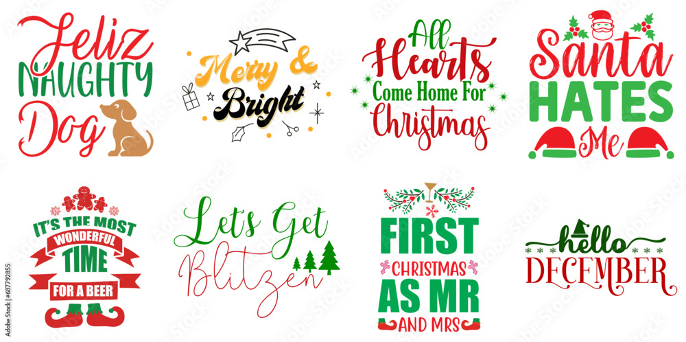 Merry Christmas and Happy New Year Calligraphy Set Christmas Vector Illustration for Social Media Post, Magazine, Motion Graphics Merry Christmas and Happy New Year Calligraphy Set Christmas Vector Illustration for Social Media Post, Magazine, Motion Graphics