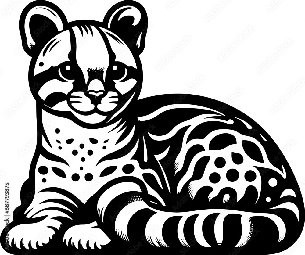Obraz premium Ocelot icon 2