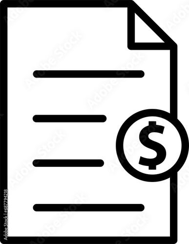 Payment and bill invoice icon Order symbol. Tax sign design. Paper bank document concept for graphic design, logo, web site, social media, mobile app, ui