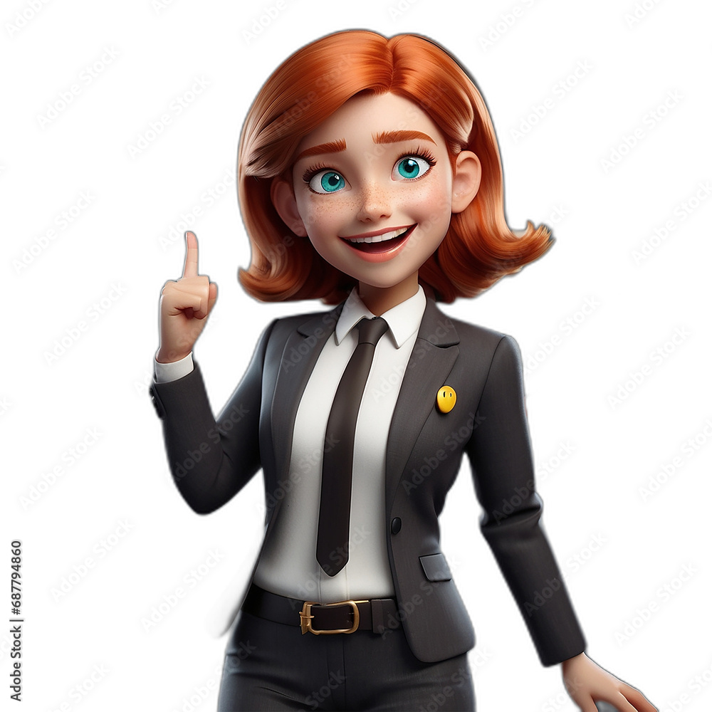 cartoon girl suit smile cartoon girl suit smile