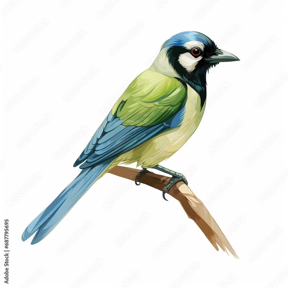 Fototapeta premium Green Jay full body