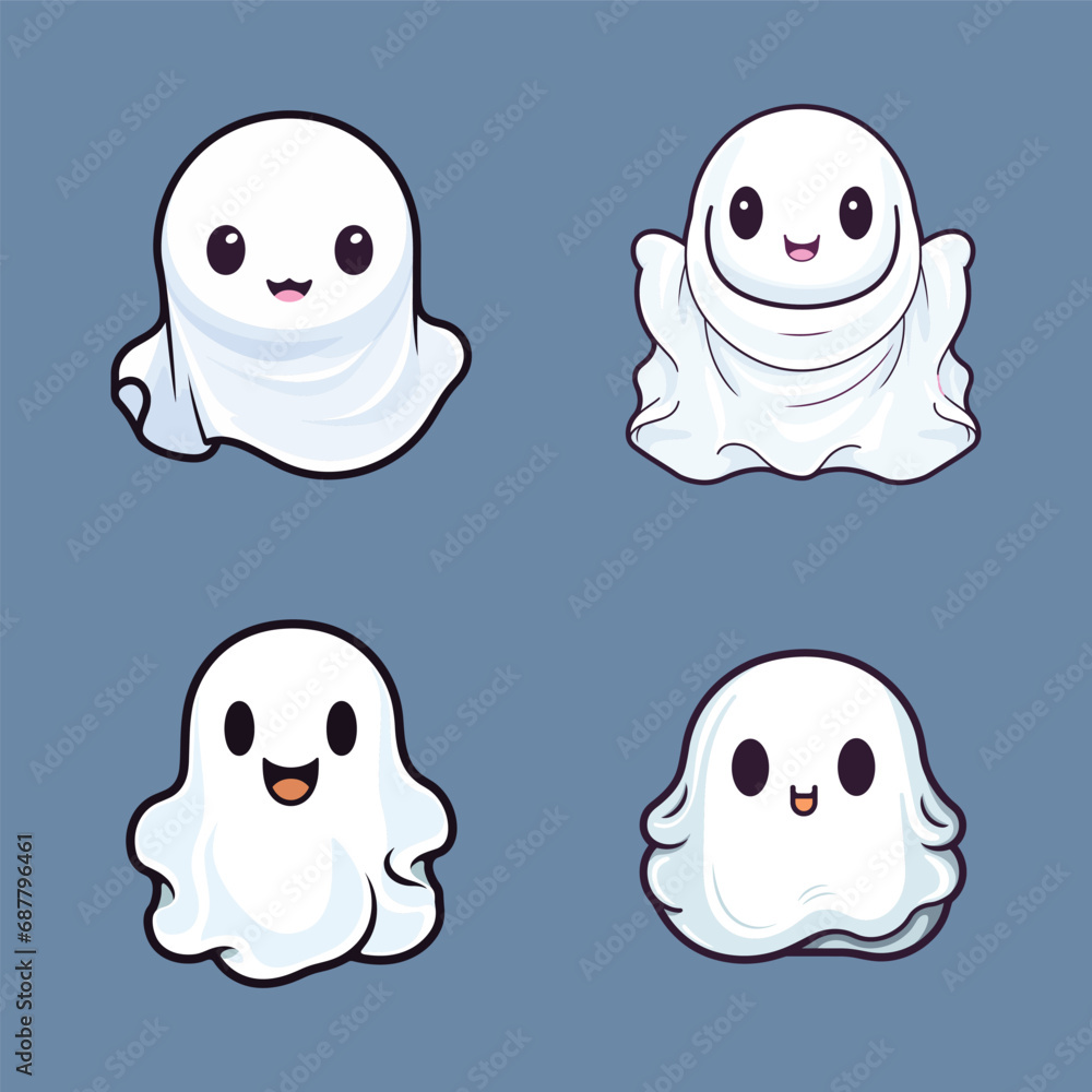 Ghost tshirt design kawaii style colorful Ghost tshirt design kawaii style colorful