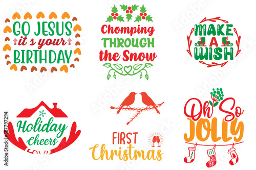 Merry Christmas and Holiday Celebration Calligraphic Lettering Set Christmas Vector Illustration for Announcement  Social Media Post  Newsletter