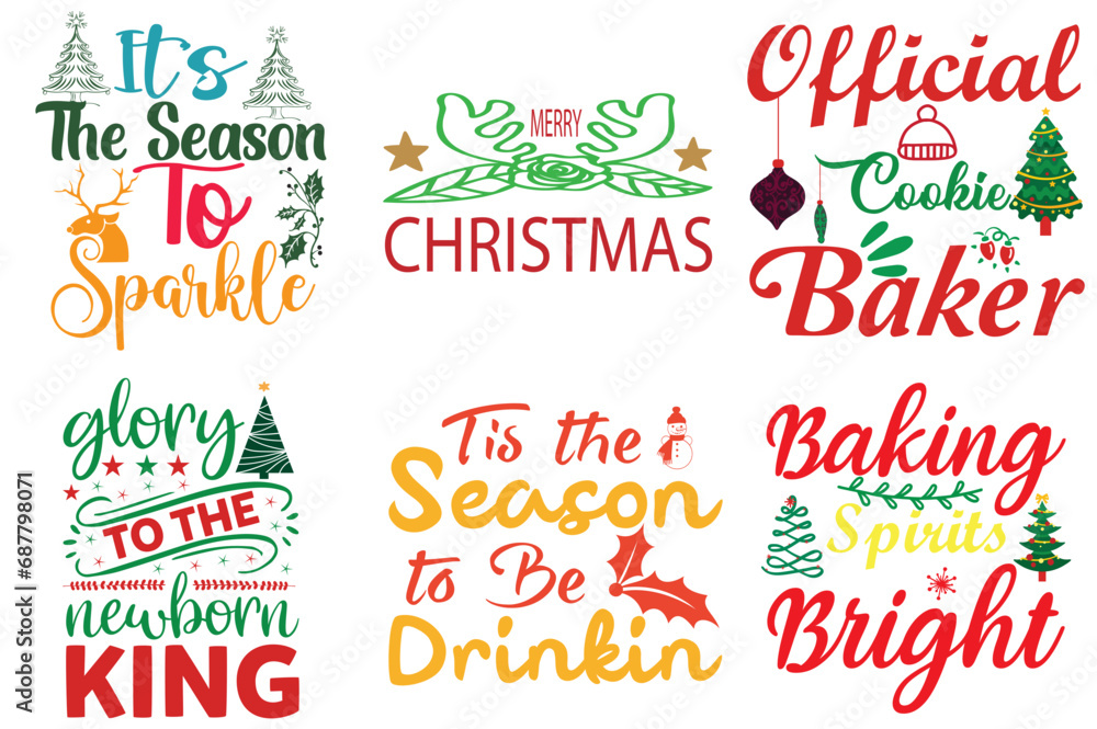 Happy Holiday and Winter Labels And Badges Bundle Christmas Vector Illustration for Wrapping Paper, Decal, T-Shirt Design Happy Holiday and Winter Labels And Badges Bundle Christmas Vector Illustration for Wrapping Paper, Decal, T-Shirt Design