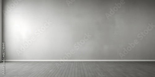 Simple room, grey Wall, vinyl Floor