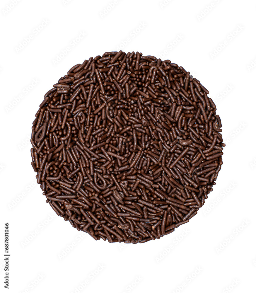 brown sprinkles in a circle on a transparent background brown sprinkles in a circle on a transparent background