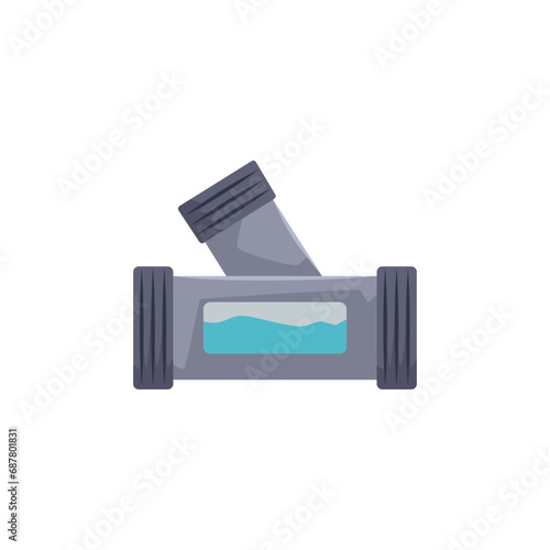 Gray water filters flat style, vector illustration isolated on white