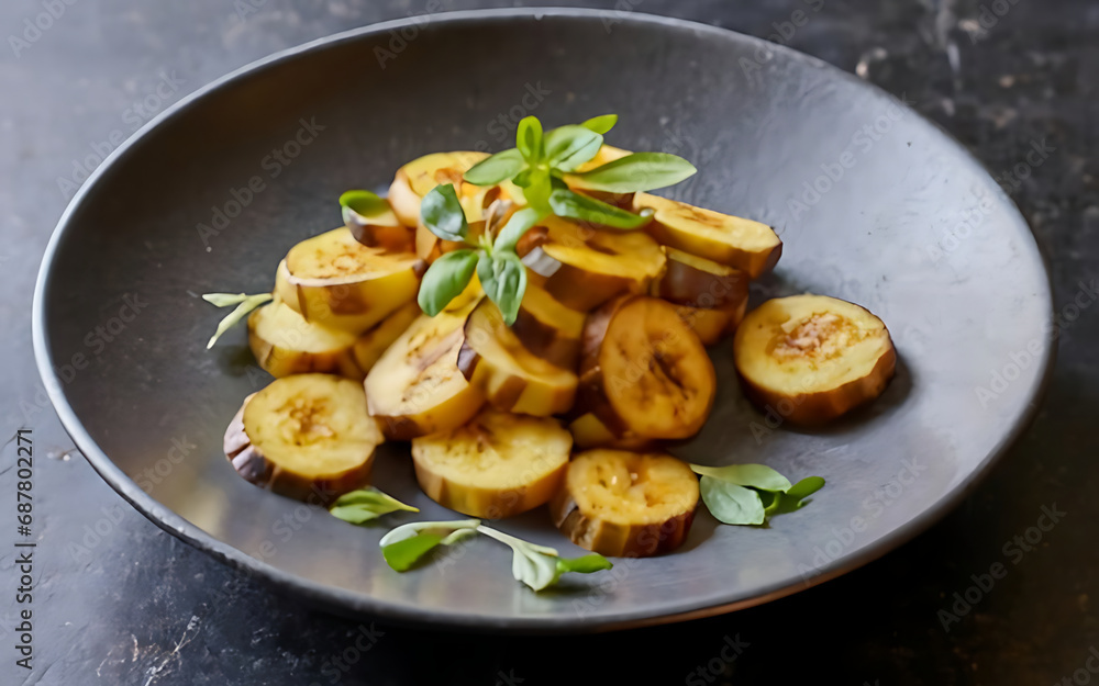 Capture the essence of Plantains in a mouthwatering food photography shot Generative AI Capture the essence of Plantains in a mouthwatering food photography shot Generative AI