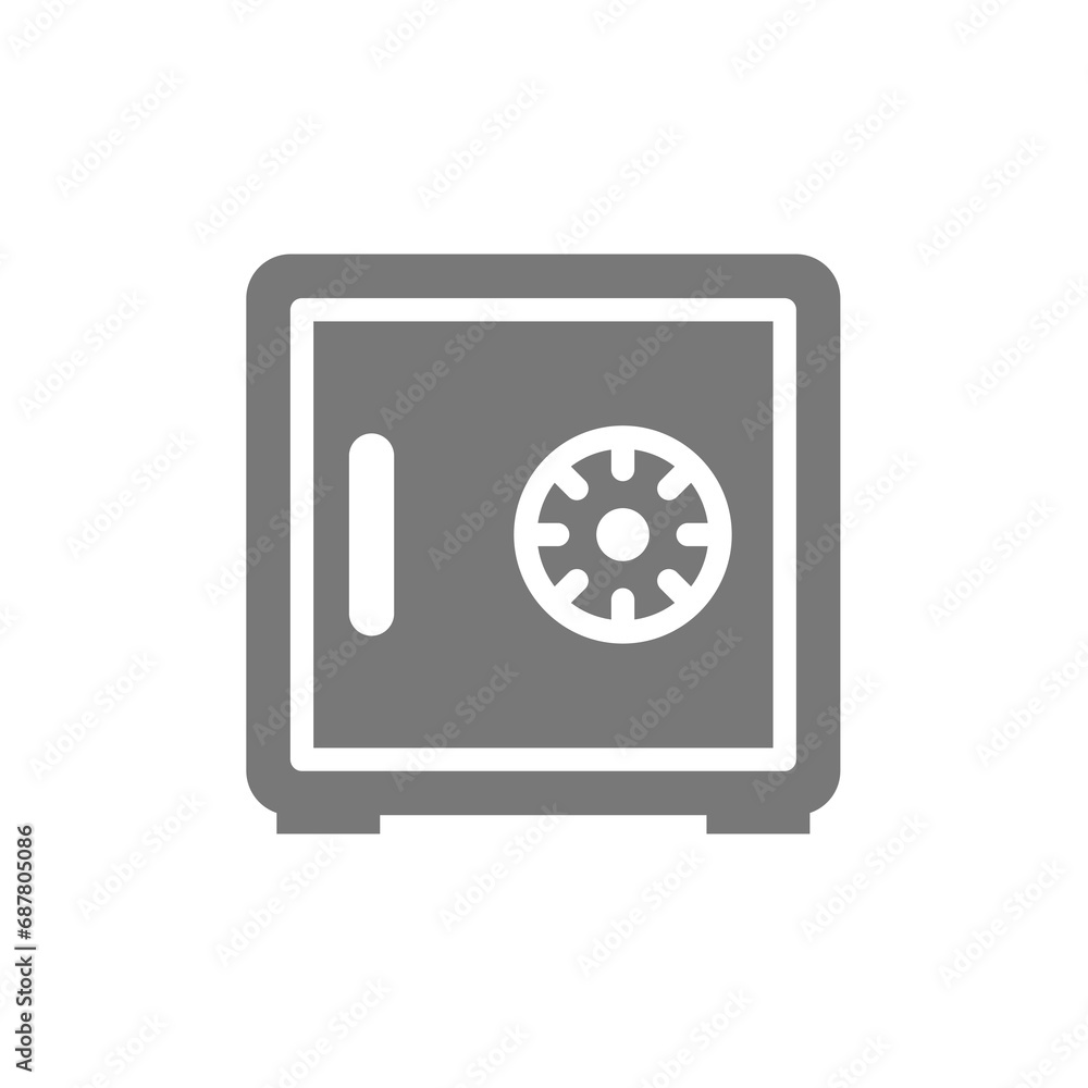 Money safe black vector icon. Simple financial symbol. Money safe black vector icon. Simple financial symbol.
