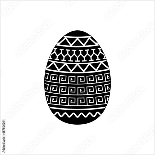 Easter Egg Icon, Paschal Egg Icon, Decorated Easter Gift