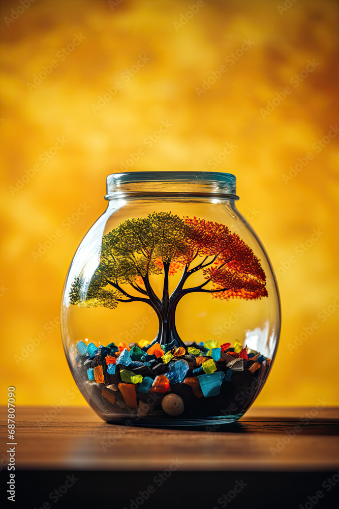 A tree in a jar A tree in a jar