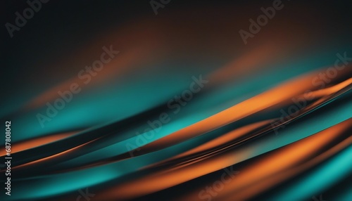 abstract background of blue and orange curved lines. 3d render