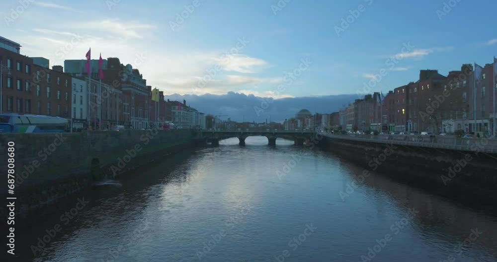 custom made wallpaper toronto digitalA 4K look at the Dublin River Liffey at low tide on a Winter evening