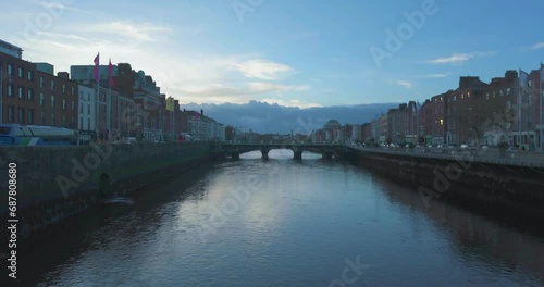 Wallpaper Mural A 4K look at the Dublin River Liffey at low tide on a  Winter evening Torontodigital.ca